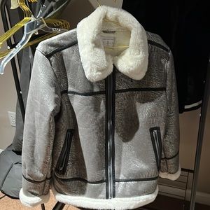 Mens faux fur jacket